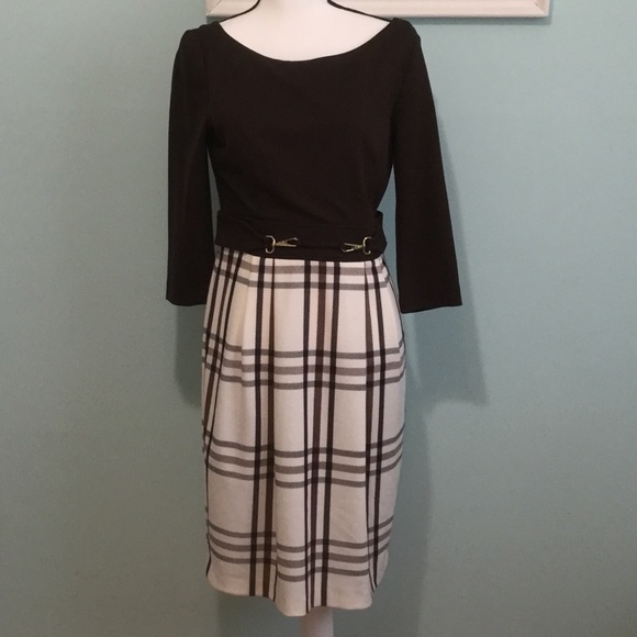 Eliza J Dresses & Skirts - Eliza J - Brown & White Dress